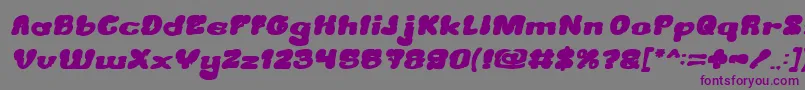 CreamyButterBoldItalic Font – Purple Fonts on Gray Background