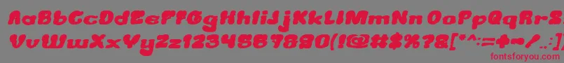 CreamyButterBoldItalic Font – Red Fonts on Gray Background