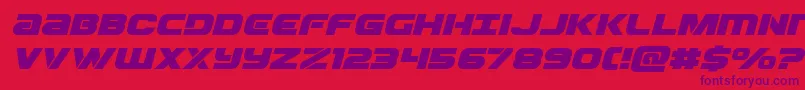 Ozdaexpandital Font – Purple Fonts on Red Background