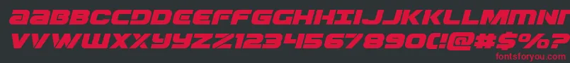 Ozdaexpandital Font – Red Fonts on Black Background