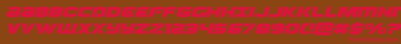 Ozdaexpandital Font – Red Fonts on Brown Background