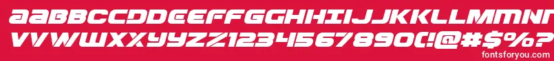 Ozdaexpandital Font – White Fonts on Red Background