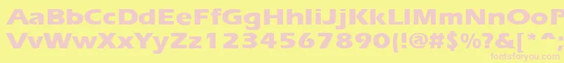 ErgoeextraboldexpandedRegular Font – Pink Fonts on Yellow Background