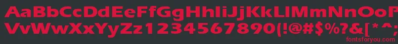ErgoeextraboldexpandedRegular Font – Red Fonts on Black Background