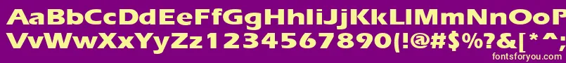 ErgoeextraboldexpandedRegular Font – Yellow Fonts on Purple Background