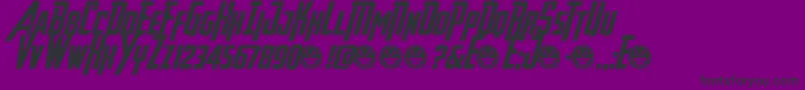 フォントAvengeanceHeroicAvengerBi – 紫の背景に黒い文字