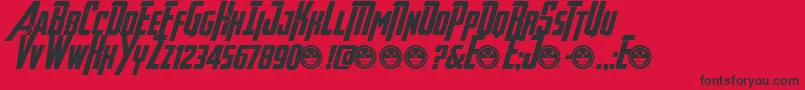 fuente AvengeanceHeroicAvengerBi – Fuentes Negras Sobre Fondo Rojo