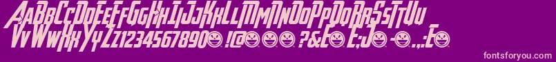 AvengeanceHeroicAvengerBi Font – Pink Fonts on Purple Background