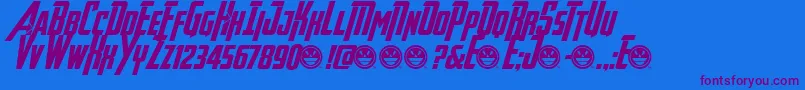 AvengeanceHeroicAvengerBi Font – Purple Fonts on Blue Background