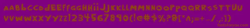 CrappityCrapCrapPro Font – Brown Fonts on Purple Background