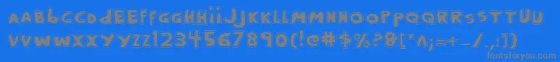 CrappityCrapCrapPro Font – Gray Fonts on Blue Background