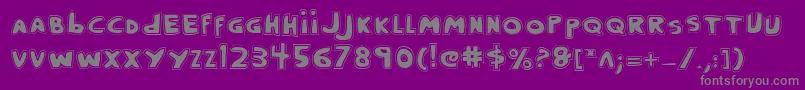 CrappityCrapCrapPro Font – Gray Fonts on Purple Background