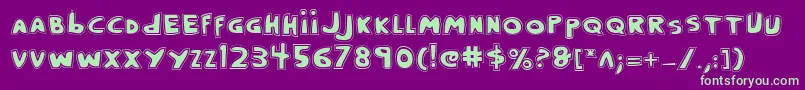 CrappityCrapCrapPro Font – Green Fonts on Purple Background