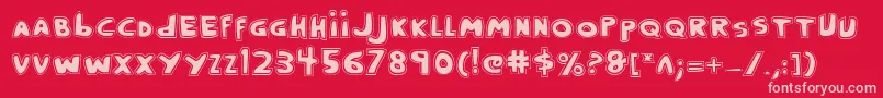 CrappityCrapCrapPro Font – Pink Fonts on Red Background