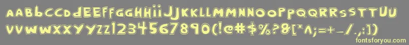 CrappityCrapCrapPro Font – Yellow Fonts on Gray Background