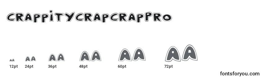 Размеры шрифта CrappityCrapCrapPro