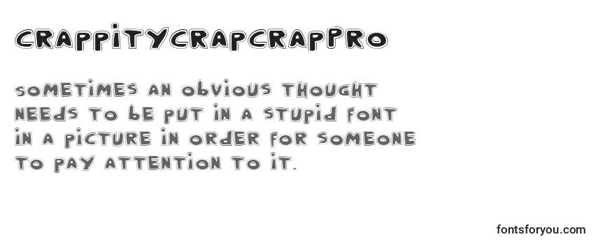 Review of the CrappityCrapCrapPro Font