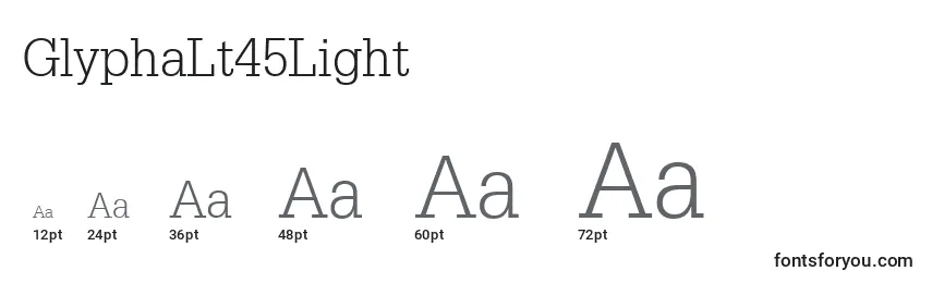 GlyphaLt45Light Font Sizes