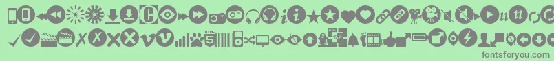 Шрифт Stmedia – серые шрифты на зелёном фоне