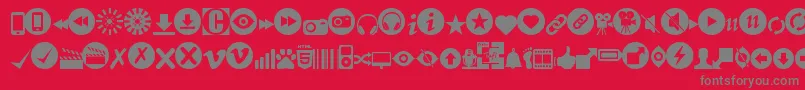 Czcionka Stmedia – szare czcionki na czerwonym tle