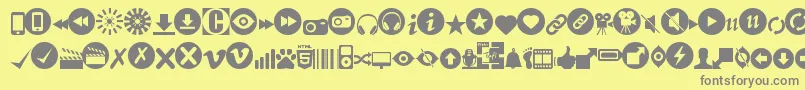 Stmedia-Schriftart – Graue Schriften auf gelbem Hintergrund