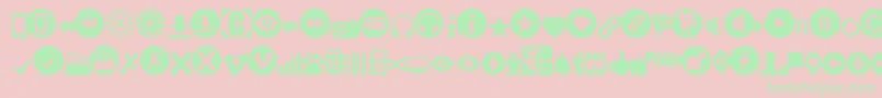 Stmedia Font – Green Fonts on Pink Background