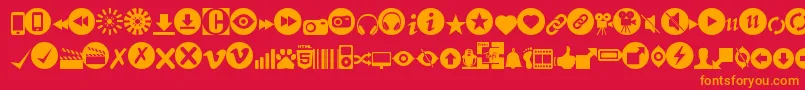 Stmedia Font – Orange Fonts on Red Background
