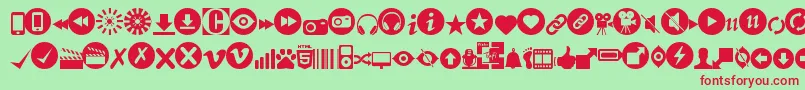 Stmedia Font – Red Fonts on Green Background