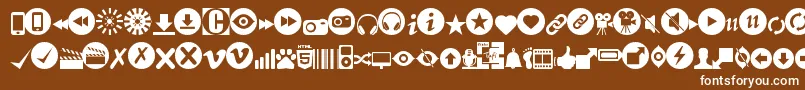 Stmedia Font – White Fonts on Brown Background