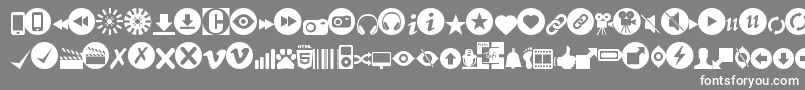フォントStmedia – 灰色の背景に白い文字
