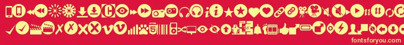 Stmedia Font – Yellow Fonts on Red Background