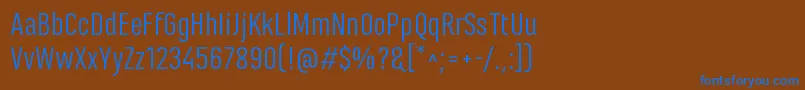 MarianinaFyRegular Font – Blue Fonts on Brown Background