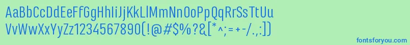 MarianinaFyRegular Font – Blue Fonts on Green Background