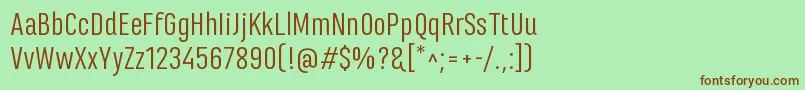 MarianinaFyRegular Font – Brown Fonts on Green Background