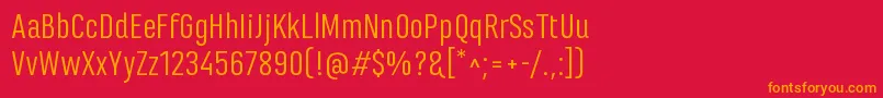 MarianinaFyRegular Font – Orange Fonts on Red Background