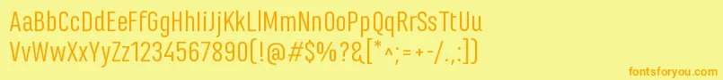 MarianinaFyRegular Font – Orange Fonts on Yellow Background