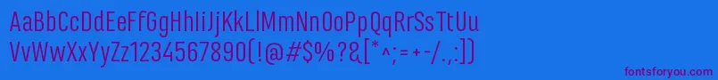 MarianinaFyRegular Font – Purple Fonts on Blue Background