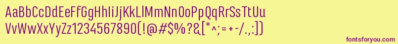 MarianinaFyRegular Font – Purple Fonts on Yellow Background