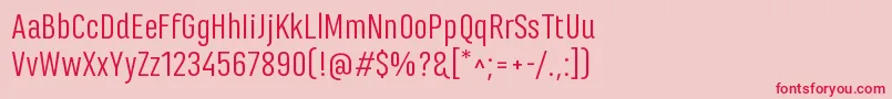 MarianinaFyRegular Font – Red Fonts on Pink Background