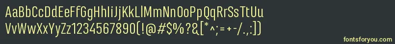 MarianinaFyRegular Font – Yellow Fonts on Black Background