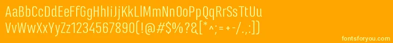 MarianinaFyRegular Font – Yellow Fonts on Orange Background