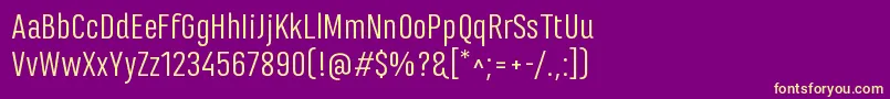 MarianinaFyRegular Font – Yellow Fonts on Purple Background