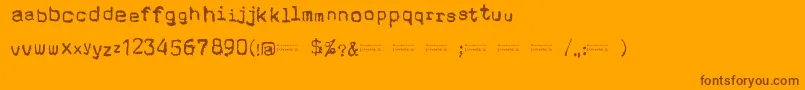 CholoSperryRandR20 Font – Brown Fonts on Orange Background