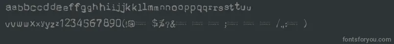 CholoSperryRandR20-Schriftart – Graue Schriften auf schwarzem Hintergrund