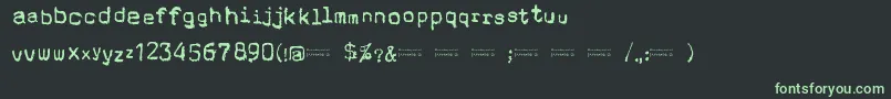 CholoSperryRandR20-fontti – vihreät fontit mustalla taustalla