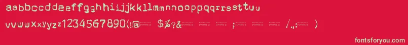 CholoSperryRandR20 Font – Green Fonts on Red Background