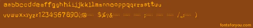 CholoSperryRandR20-Schriftart – Orangefarbene Schriften auf braunem Hintergrund