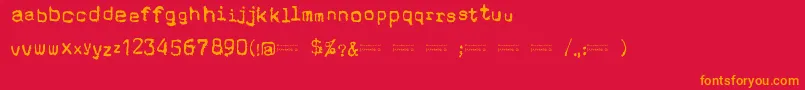 CholoSperryRandR20 Font – Orange Fonts on Red Background