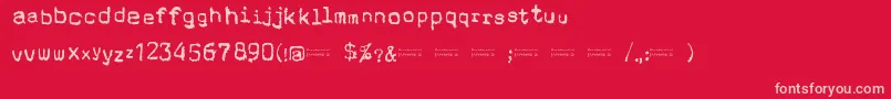 CholoSperryRandR20 Font – Pink Fonts on Red Background