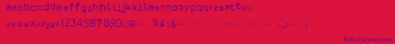 CholoSperryRandR20 Font – Purple Fonts on Red Background